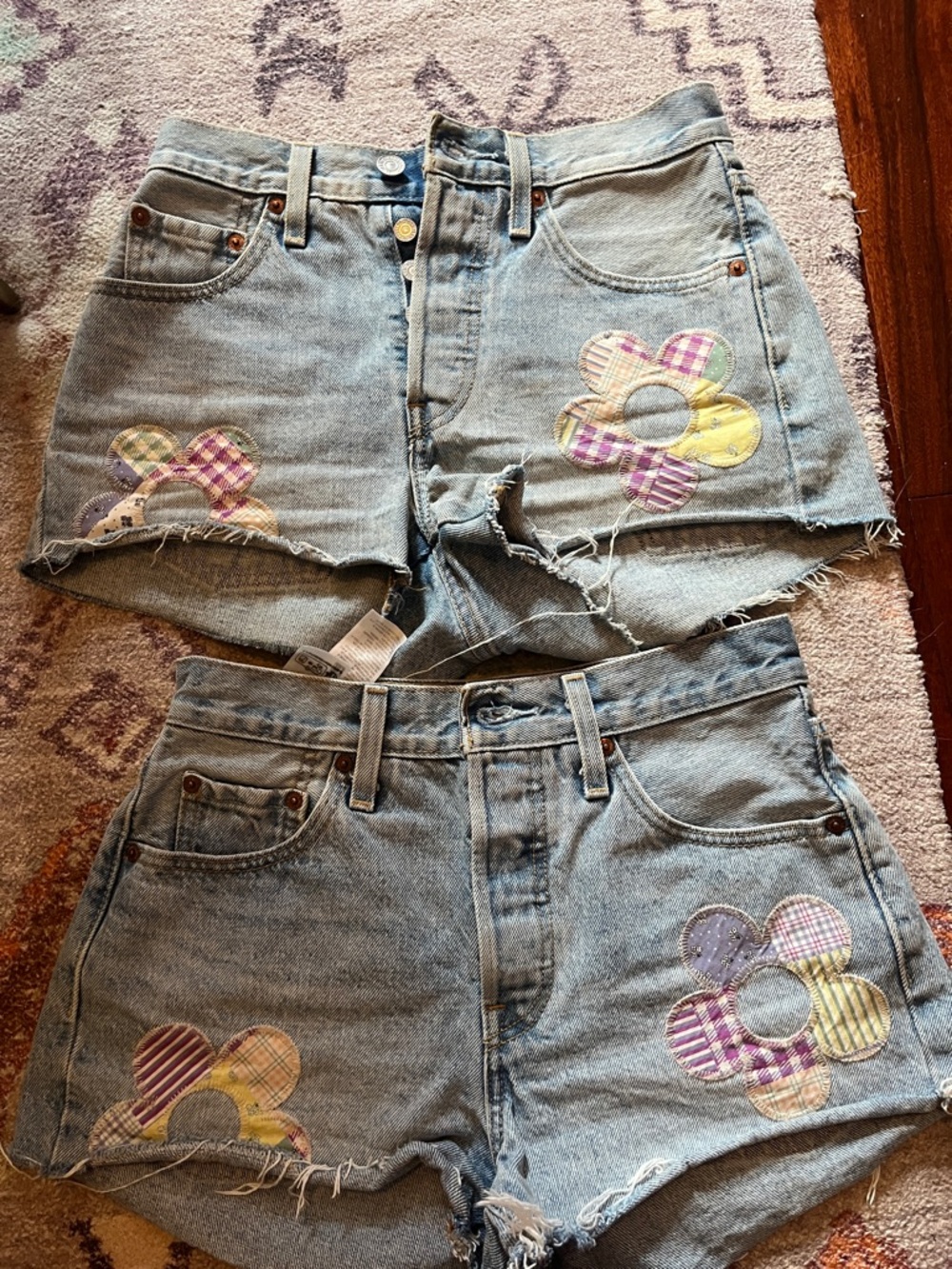 LEVIS 501  FLOWER DENIM
SHORTS 25 and 24